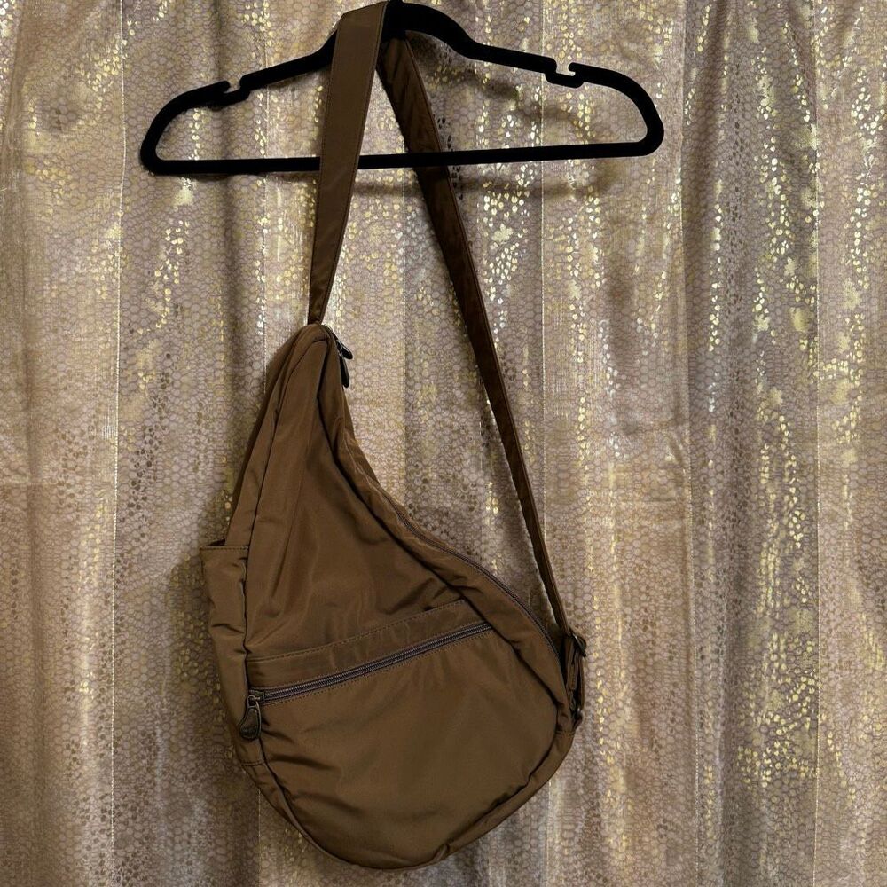 Ameribag Healthy Backpack Brown Taupe Lightweight Sling Crossbody 17"